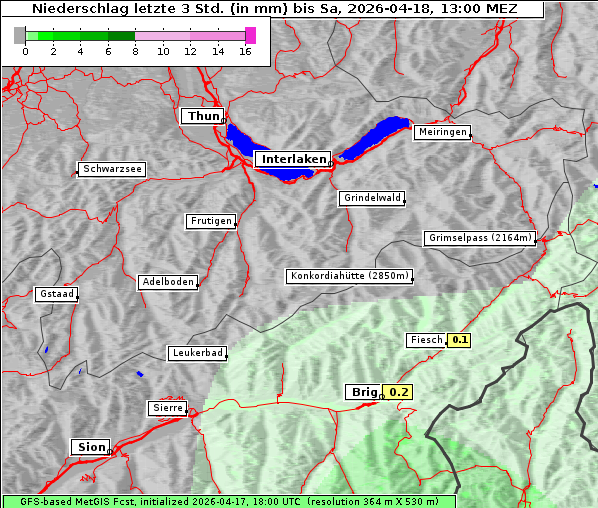 Niederschlag, 18. 4. 2026