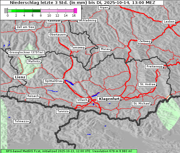 Niederschlag, 14. 10. 2025