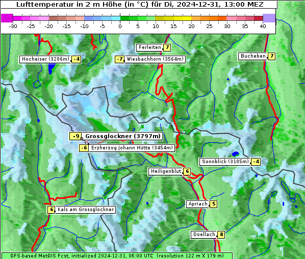 Temperatur, 31. 12. 2024