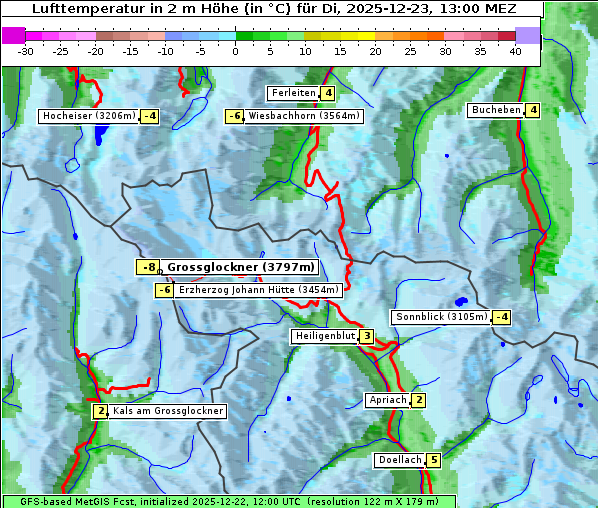 Temperatur, 23. 12. 2025