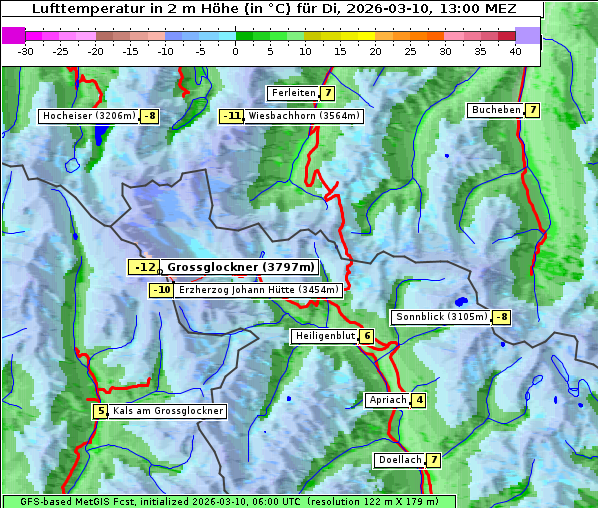 Temperatur, 10. 3. 2026