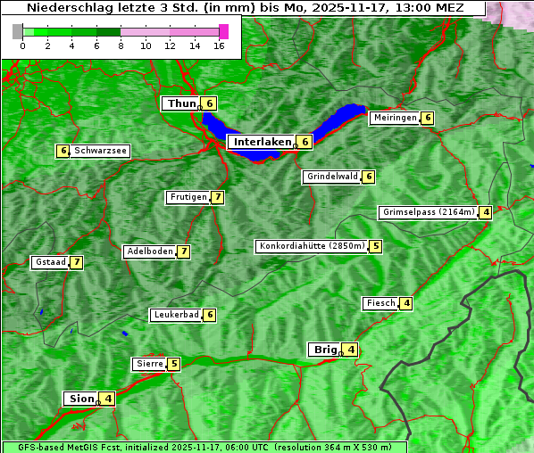 Niederschlag, 17. 11. 2025