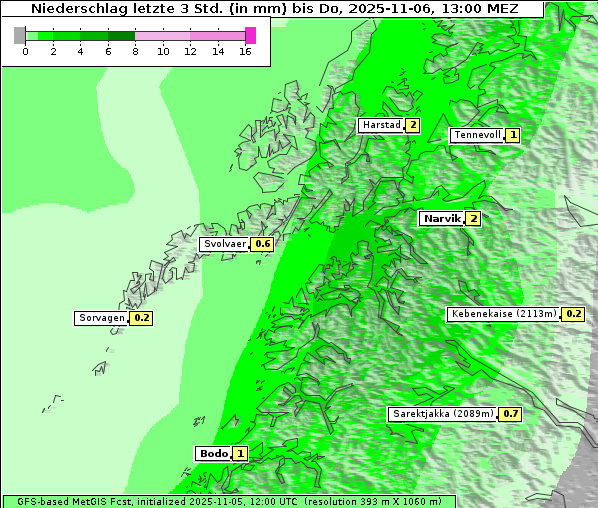 Niederschlag, 6. 11. 2025