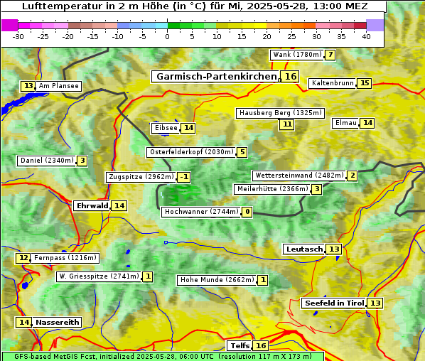 Temperatur, 28. 5. 2025