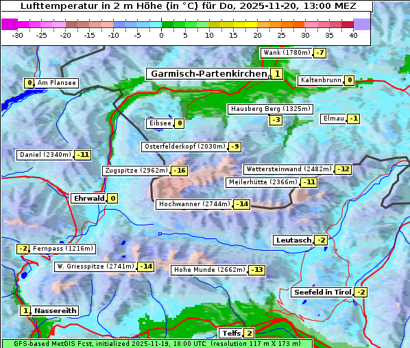 Temperatur, 20. 11. 2025