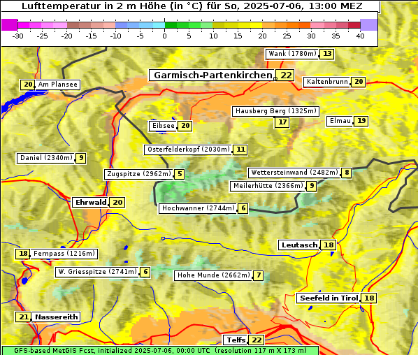 Temperatur, 6. 7. 2025