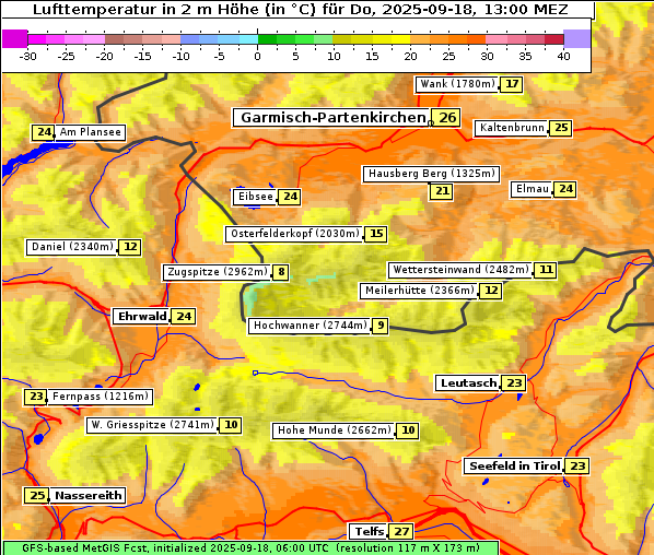 Temperatur, 18. 9. 2025