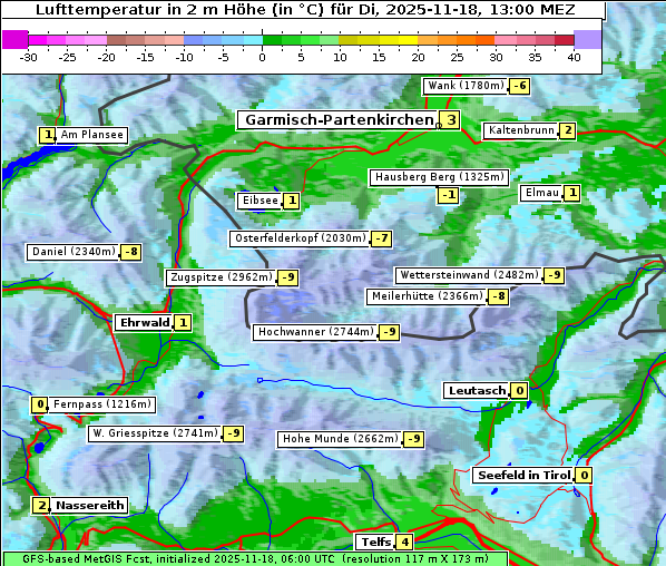 Temperatur, 18. 11. 2025