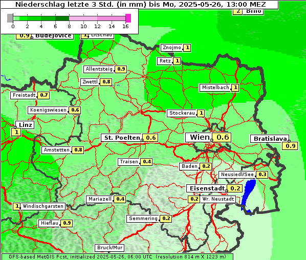 Niederschlag, 26. 5. 2025