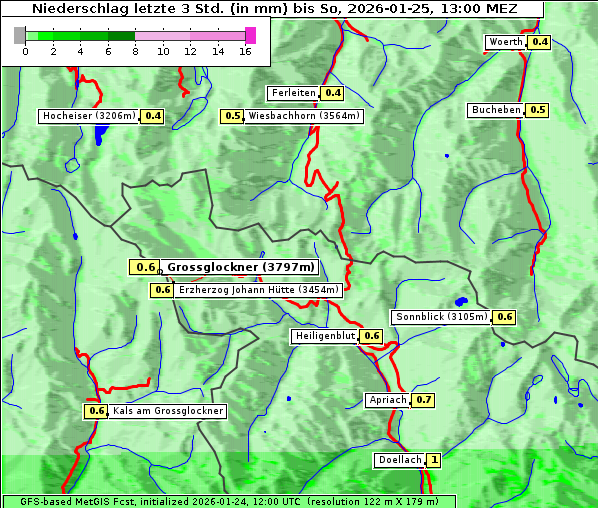 Niederschlag, 25. 1. 2026