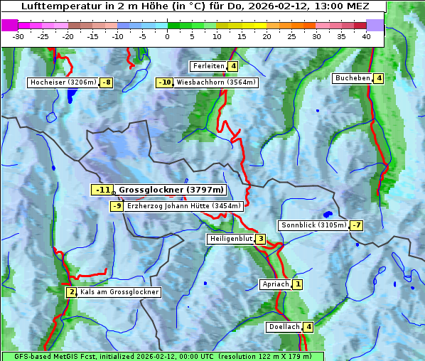 Temperatur, 12. 2. 2026