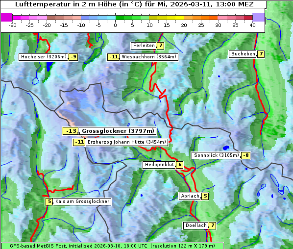Temperatur, 11. 3. 2026