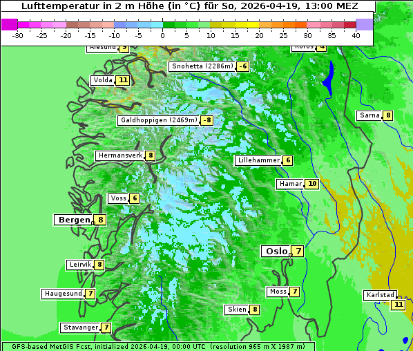 Temperatur, 19. 4. 2026
