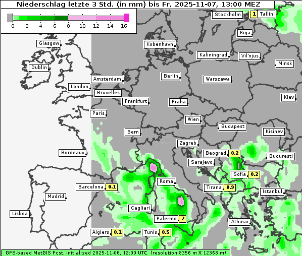 Niederschlag, 7. 11. 2025