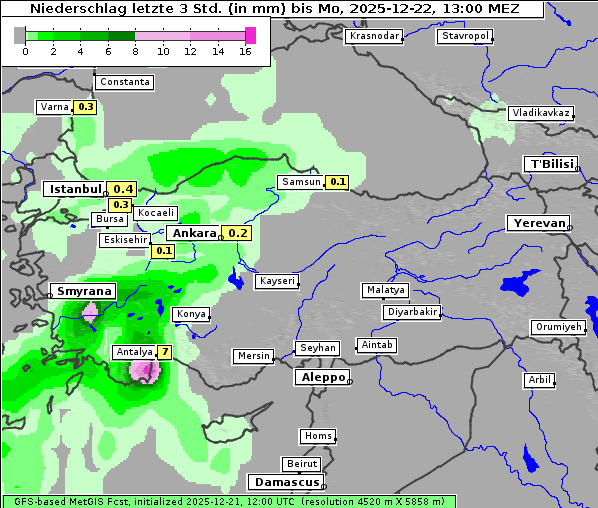 Niederschlag, 22. 12. 2025