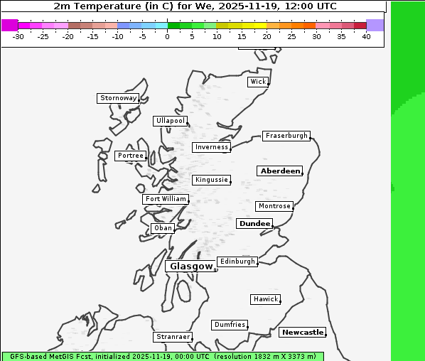 Temperatur, 19. 11. 2025