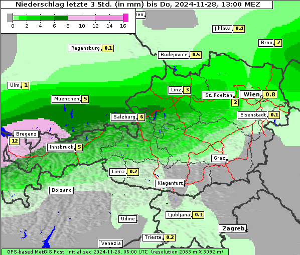 Niederschlag, 28. 11. 2024