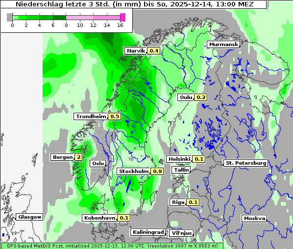 Niederschlag, 14. 12. 2025