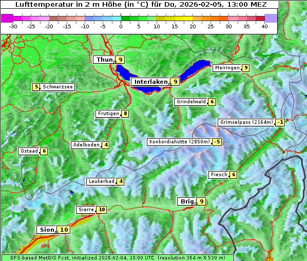 Temperatur, 5. 2. 2026