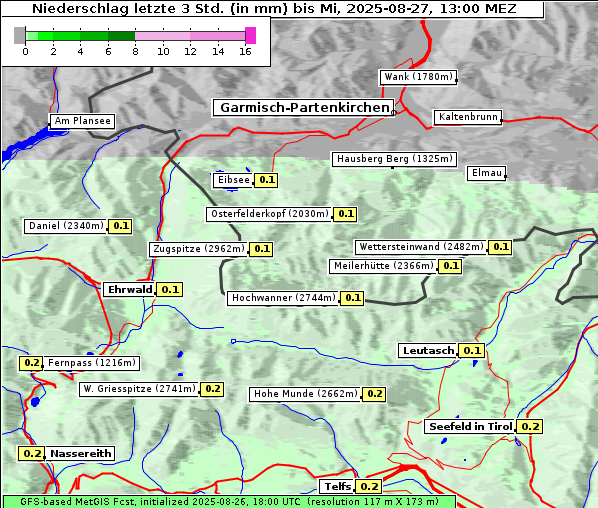 Niederschlag, 27. 8. 2025