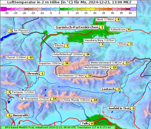 Temperatur, 23. 12. 2024