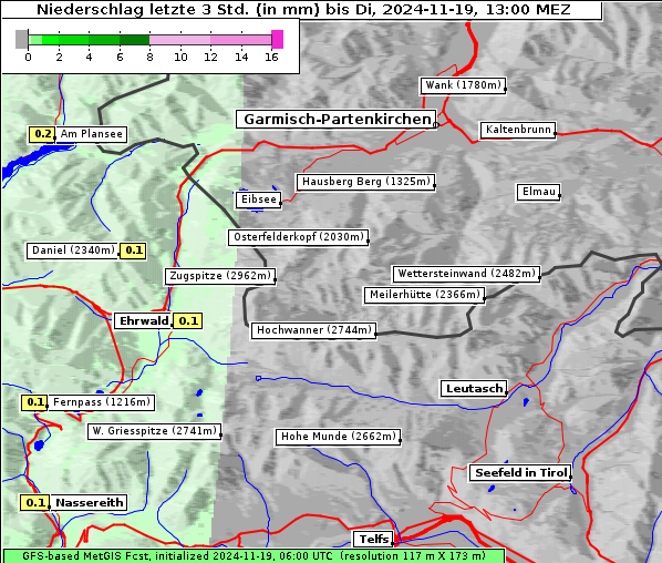 Niederschlag, 19. 11. 2024