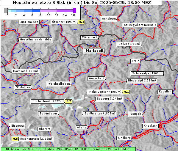 Neuschnee, 25. 5. 2025