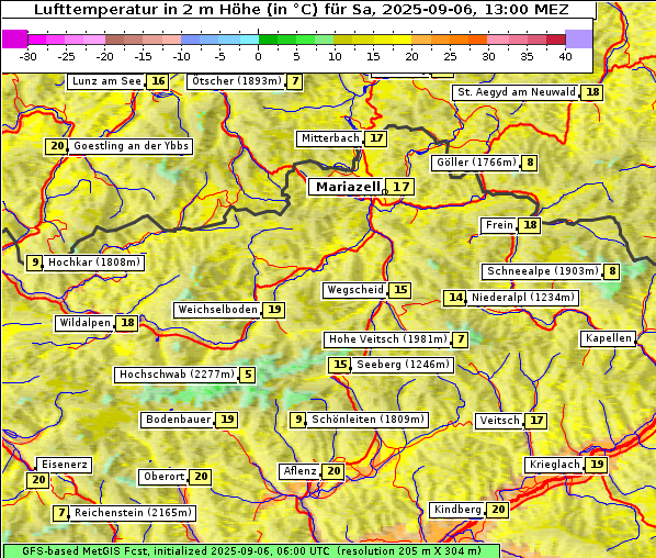 Temperatur, 6. 9. 2025