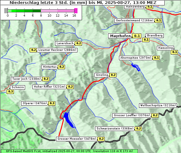Niederschlag, 27. 8. 2025