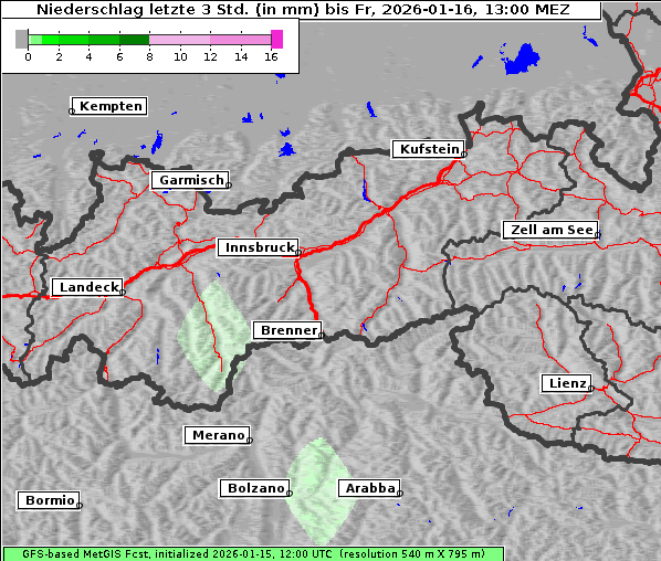 Niederschlag, 16. 1. 2026