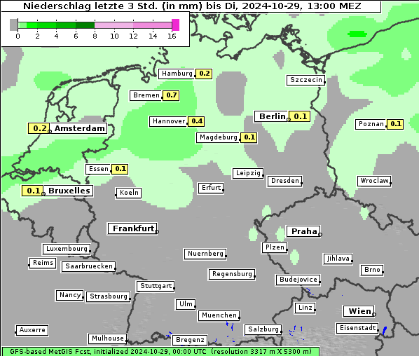 Niederschlag, 29. 10. 2024