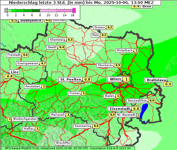 Niederschlag, 6. 10. 2025