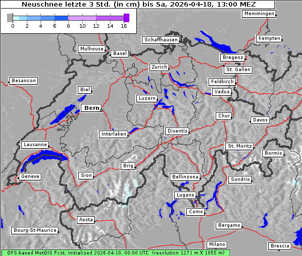 Neuschnee, 18. 4. 2026