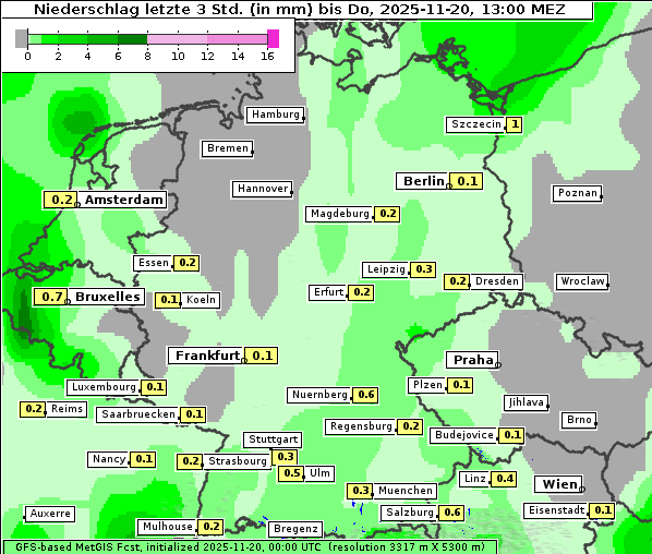 Niederschlag, 20. 11. 2025
