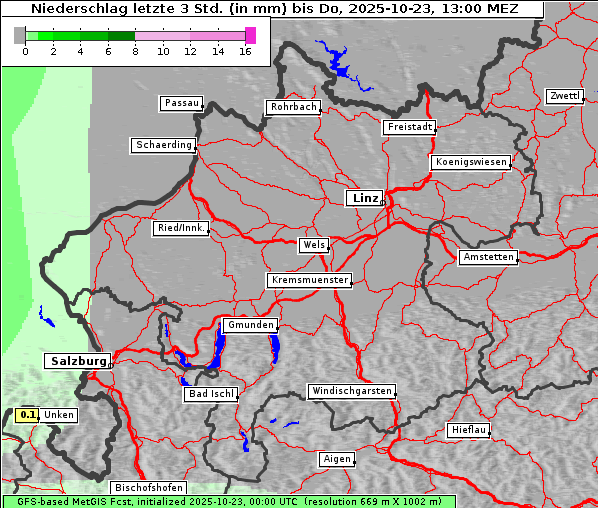 Niederschlag, 23. 10. 2025