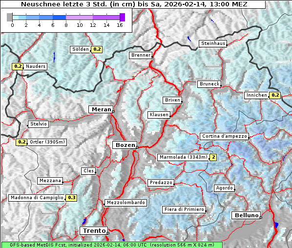 Neuschnee, 14. 2. 2026