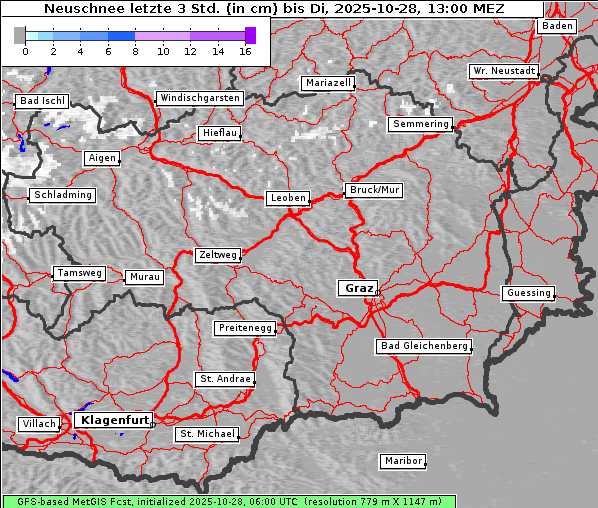 Neuschnee, 28. 10. 2025