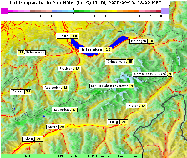 Temperatur, 16. 9. 2025