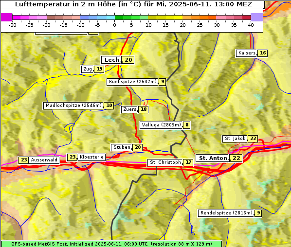 Temperatur, 11. 6. 2025
