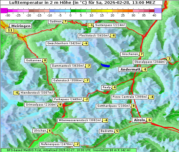 Temperatur, 28. 2. 2026