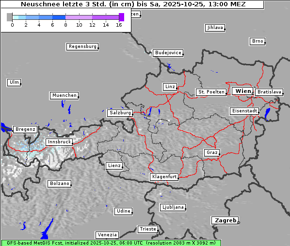 Neuschnee, 25. 10. 2025