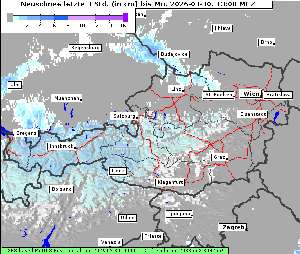 Neuschnee, 30. 3. 2026