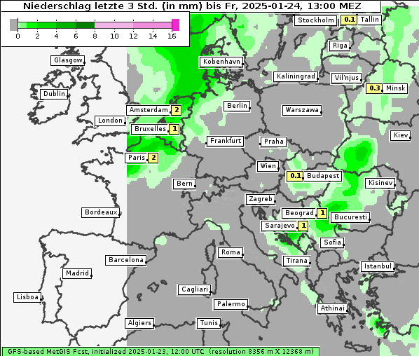 Niederschlag, 24. 1. 2025