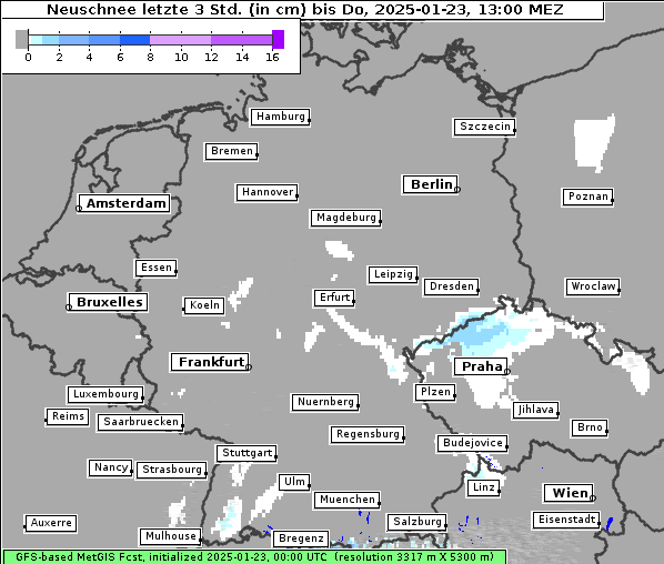 Neuschnee, 23. 1. 2025