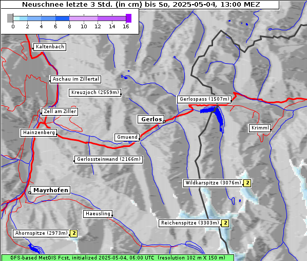 Neuschnee, 4. 5. 2025