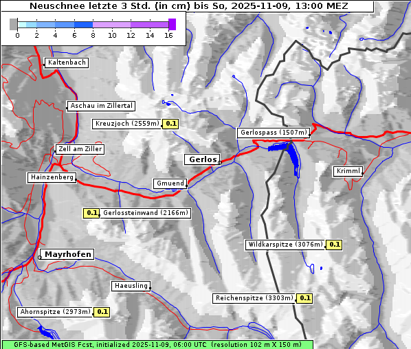 Neuschnee, 9. 11. 2025
