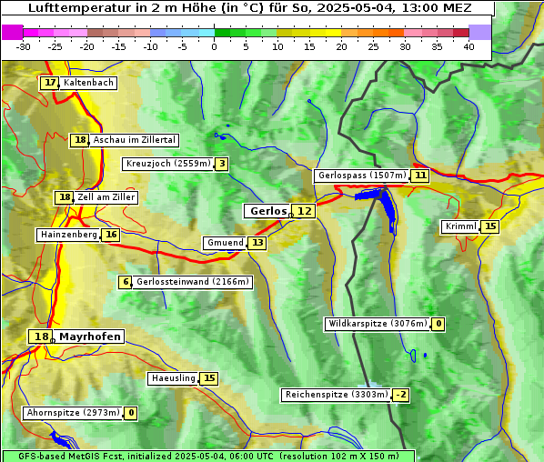 Temperatur, 4. 5. 2025