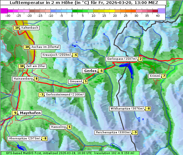 Temperatur, 20. 3. 2026