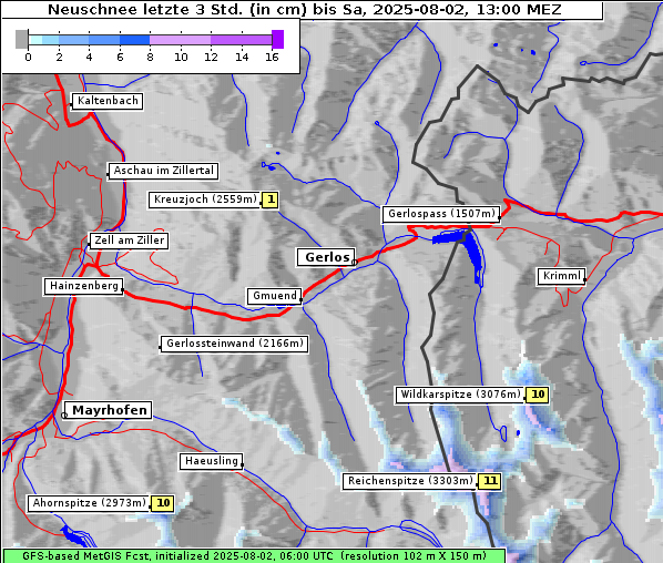 Neuschnee, 2. 8. 2025