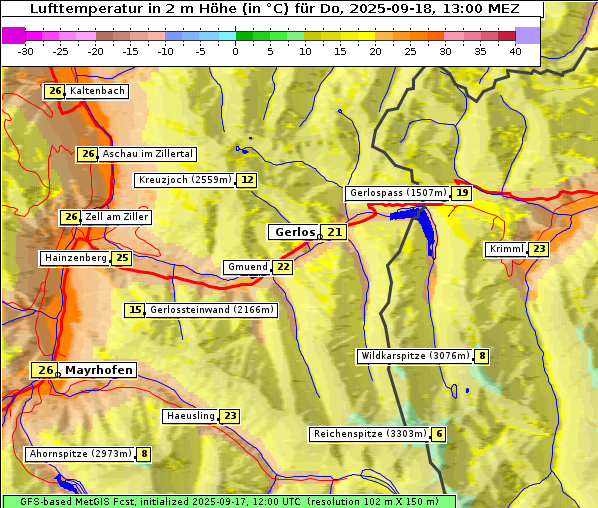 Temperatur, 18. 9. 2025